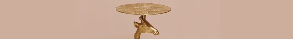 Material Details Giraffe gold metal side table