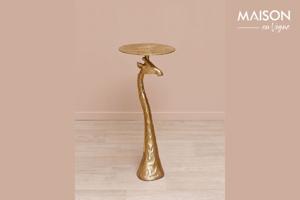 Giraffe gold metal side table Chehoma