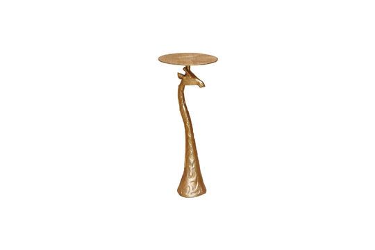 Giraffe gold metal side table Clipped