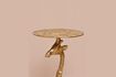 Miniature Giraffe gold metal side table 4