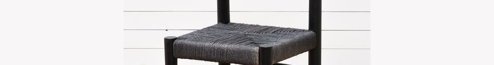 Material Details Gitana black wooden chair