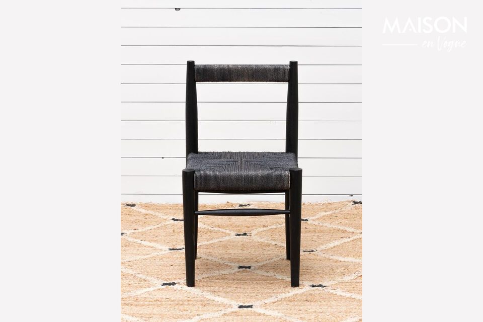 Black mango chair, lasting elegance for any setting.