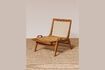 Miniature Glasgow beige teak armchair 1