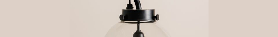 Material Details Globe black brass pendant light