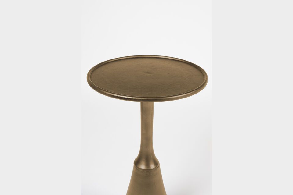 Gold aluminium side table Noah - 6