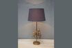 Miniature Gold brass table lamp Birds 1