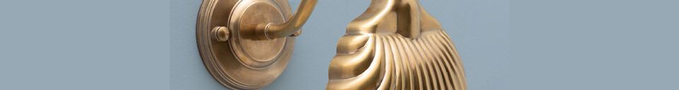 Material Details Gold brass wall lamp Nausicaa