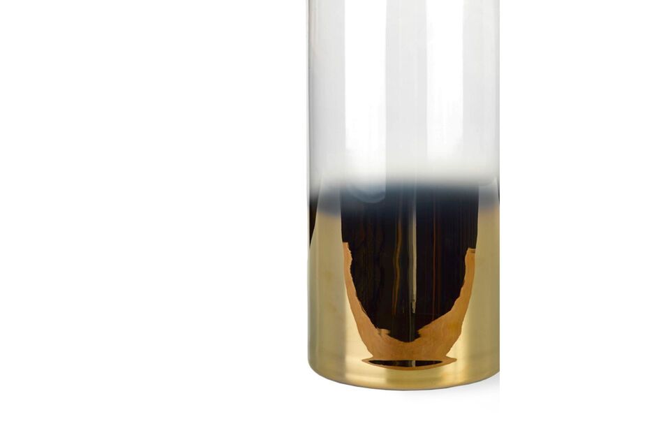 Hurricane gold glass candleholder, durable and unique