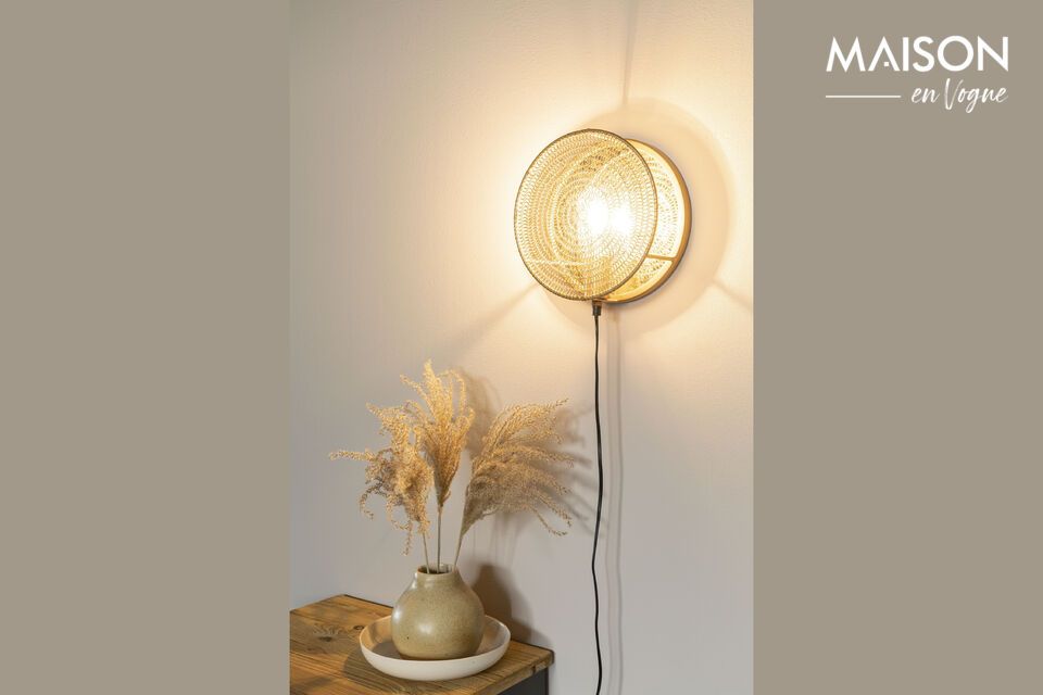 Gold metal wall lamp Lea - 2