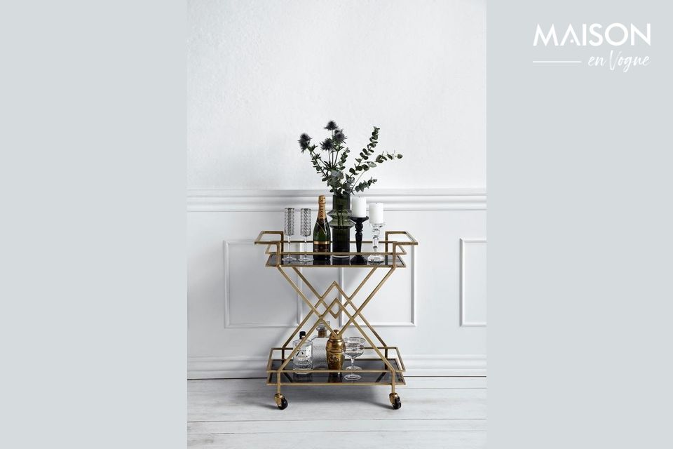 Gold-plated steel Trolley Nordal