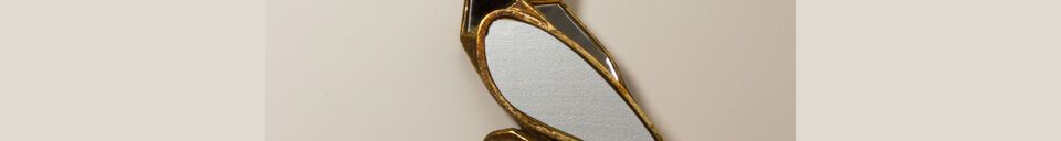 Material Details Gold resin bird mirror Left