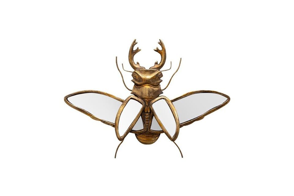 Gold resin insect figurine Mirrors Chehoma