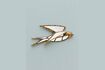 Miniature Gold resin swallow figurine Mirrors 1