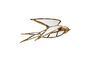 Miniature Gold resin swallow figurine Mirrors Clipped