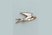 Miniature Gold resin swallow figurine Mirrors 2