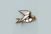 Miniature Gold resin swallow figurine Mirrors 3