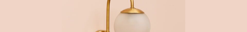 Material Details Gold wooden wall light Tablette