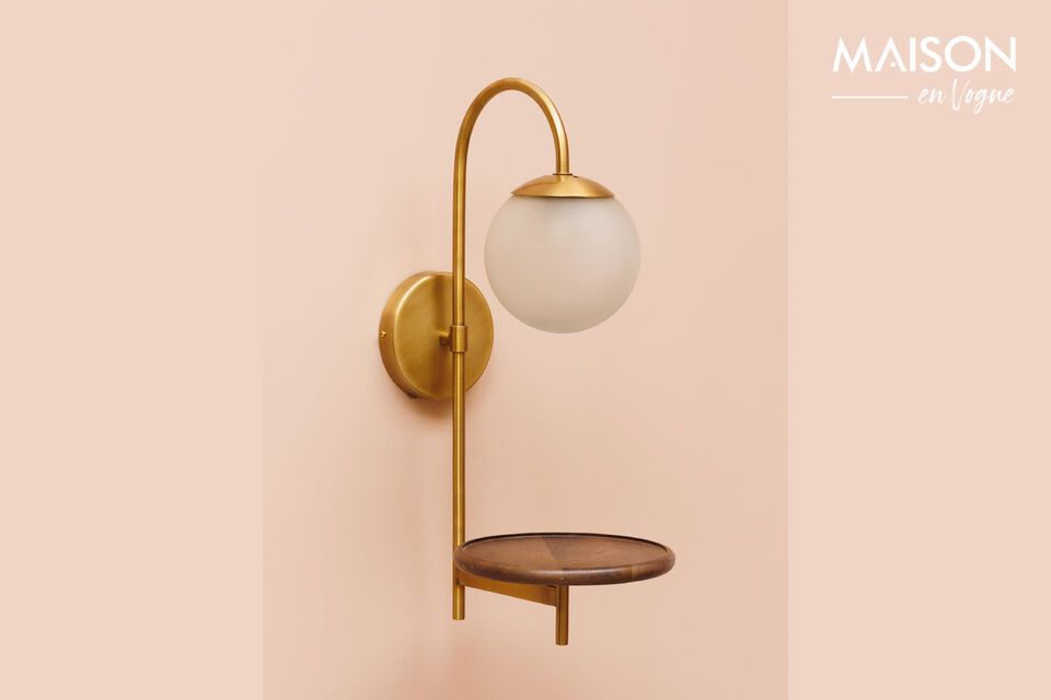 Gold wooden wall light Tablette Chehoma