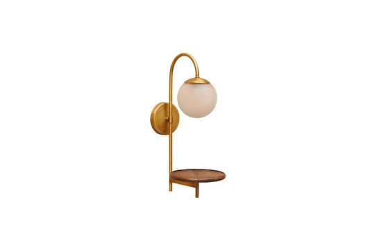 Gold wooden wall light Tablette Clipped