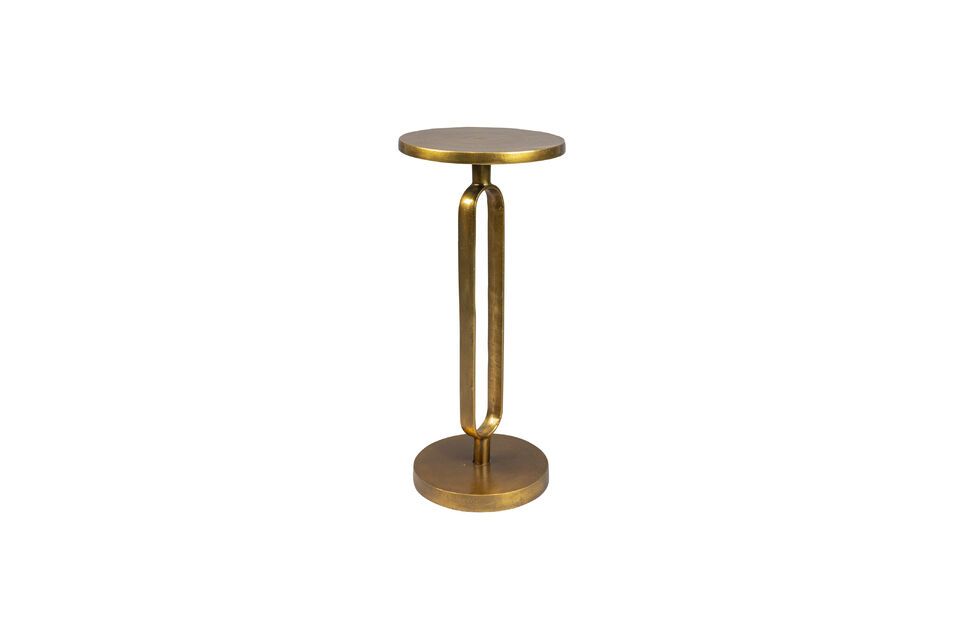 Golden aluminium side table Sandook - 4