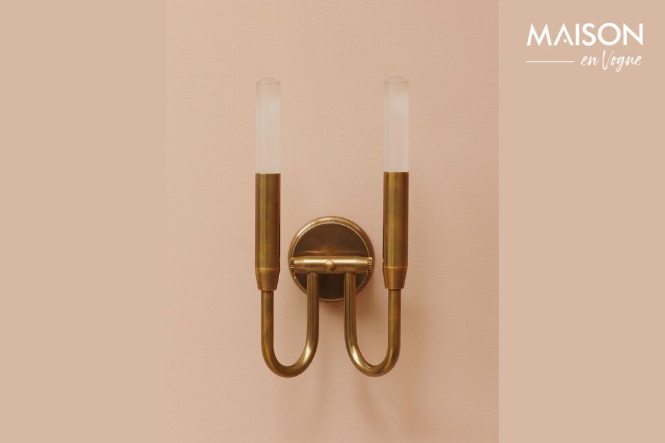 Golden brass double sconce Chehoma