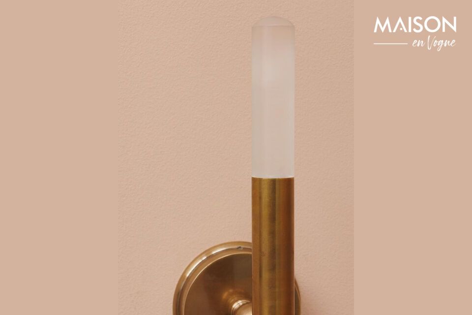 Discover timeless elegance with our gold-tone brass wall sconce