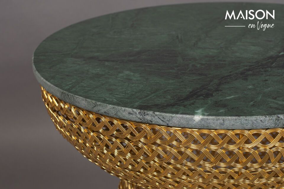 Golden marble side table Gauri - 2