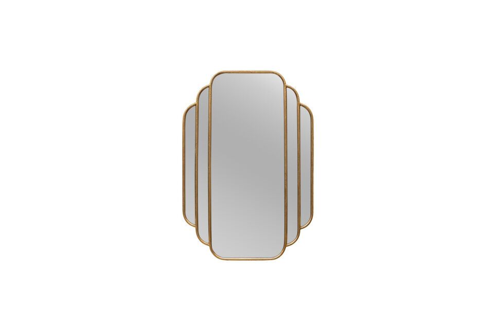 Introduce a touch of elegance and brightness to your space with this metal mirror