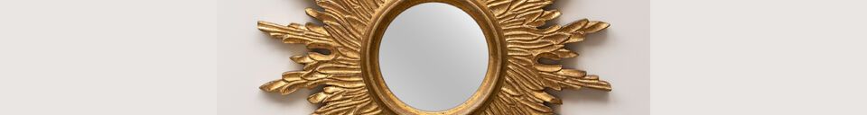 Material Details Golden wooden mirror