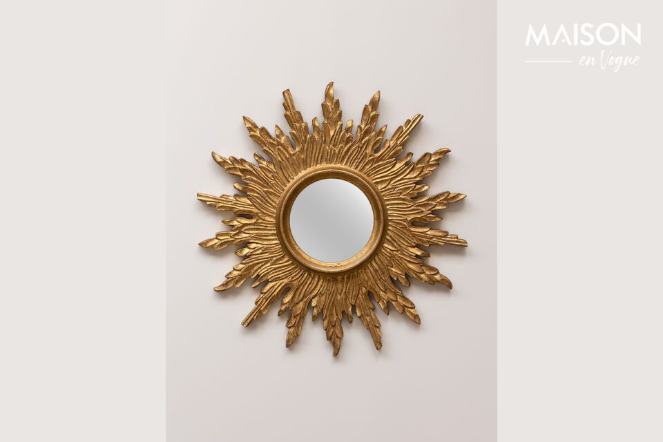 Golden wooden mirror Chehoma