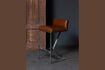 Miniature Gordon brown leather bar chair 2