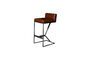 Miniature Gordon brown leather bar chair Clipped