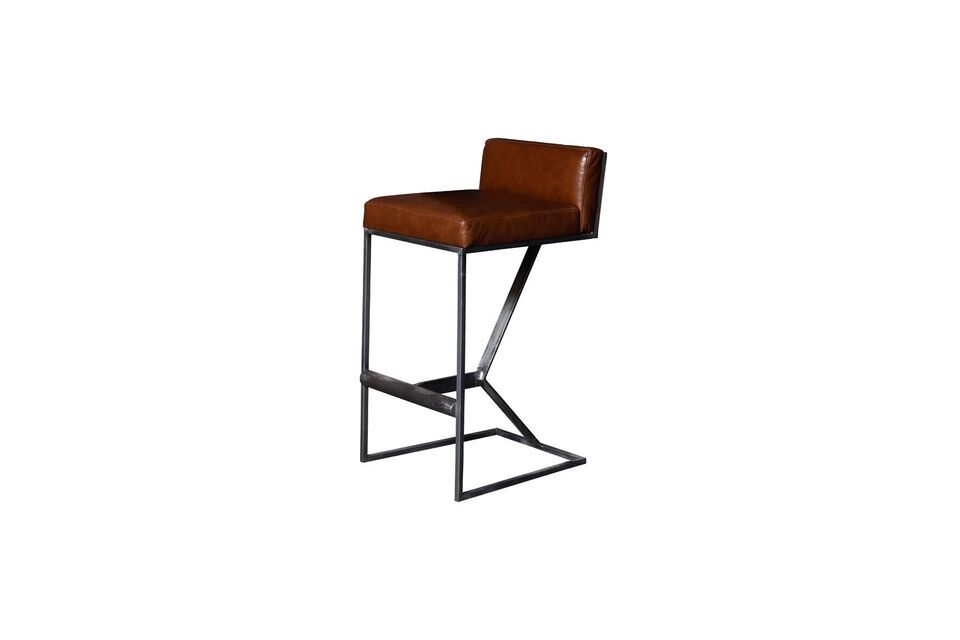 Gordon brown leather bar chair Chehoma