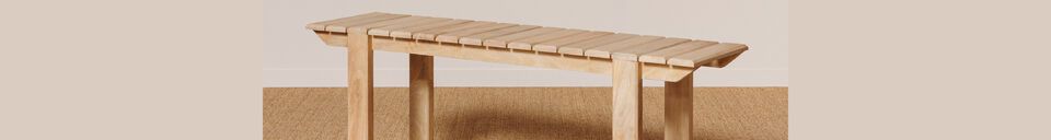 Material Details Granc bench in beige mango Verdon