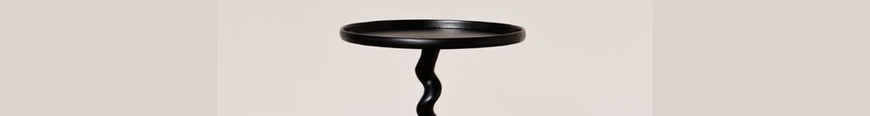 Material Details Graphique black aluminum side table