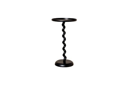 Graphique black aluminum side table Clipped