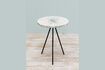 Miniature Graphique black and white metal side table 1