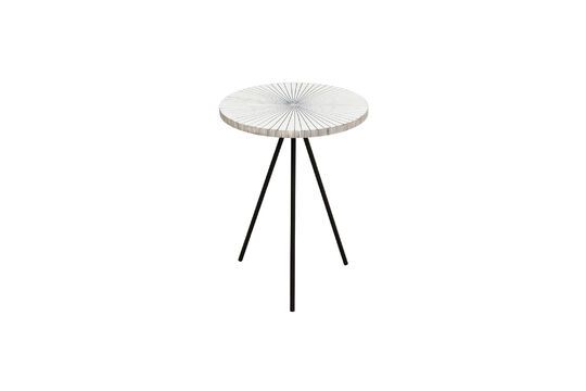 Graphique black and white metal side table Clipped