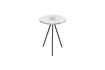 Miniature Graphique black and white metal side table 3