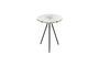 Miniature Graphique black and white metal side table Clipped