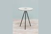 Miniature Graphique black and white metal side table 2