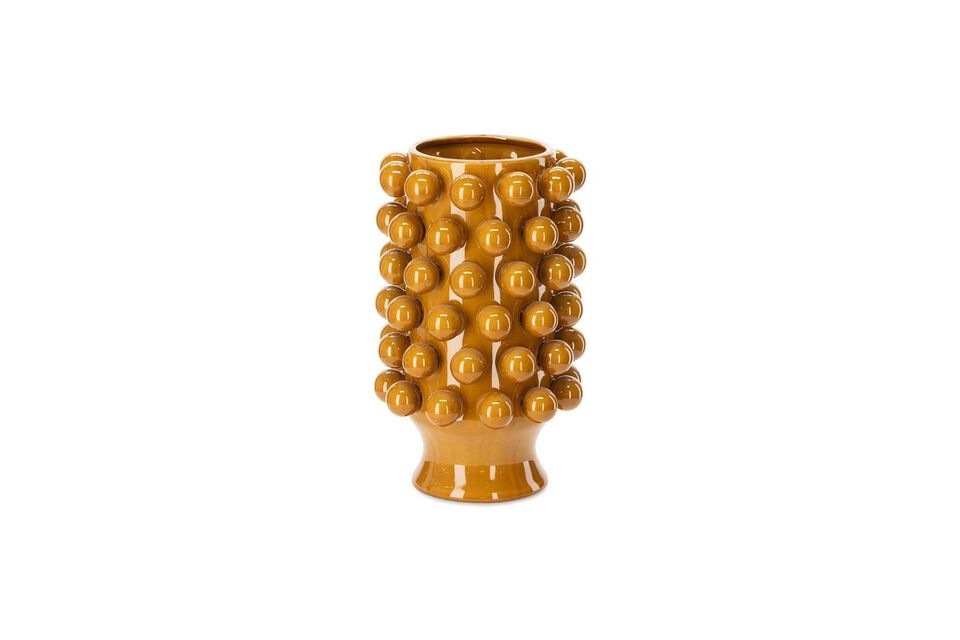 Grappa mustard ceramic vase Athezza