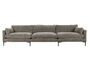 Miniature Gray fabric 5 seater sofa Summer Clipped