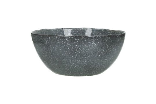 Gray stoneware salad bowl Porcelino D24 Clipped