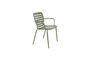 Miniature Green aluminium armchair Vondel Clipped