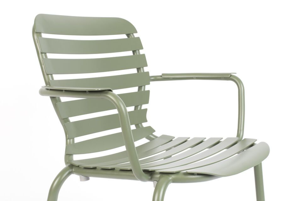 Green aluminium armchair Vondel - 10