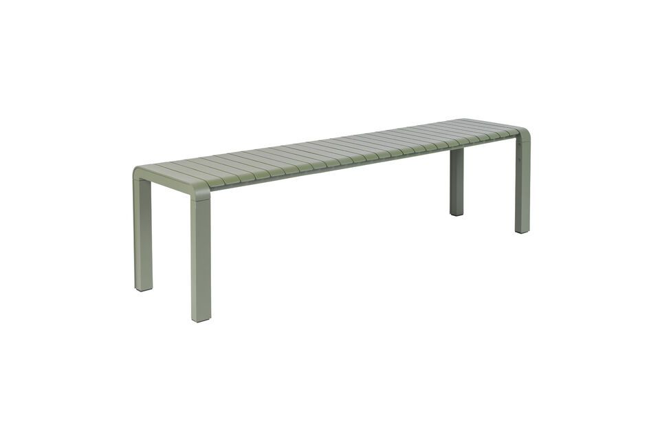 Green aluminium bench Vondel Zuiver