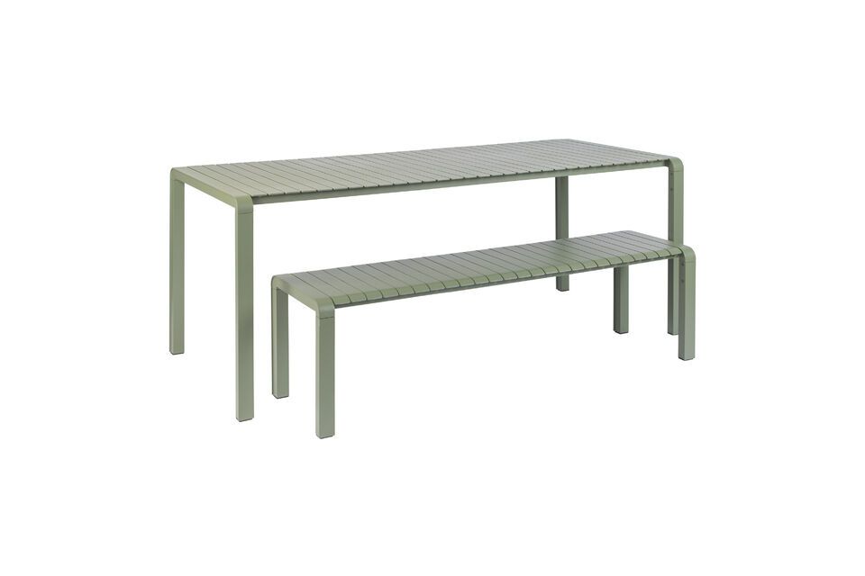 Green aluminium bench Vondel - 3