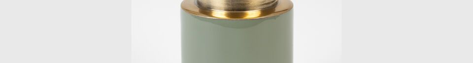 Material Details Green aluminium candle holder Glam