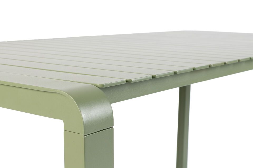 Green aluminium dining table Vondel - 3